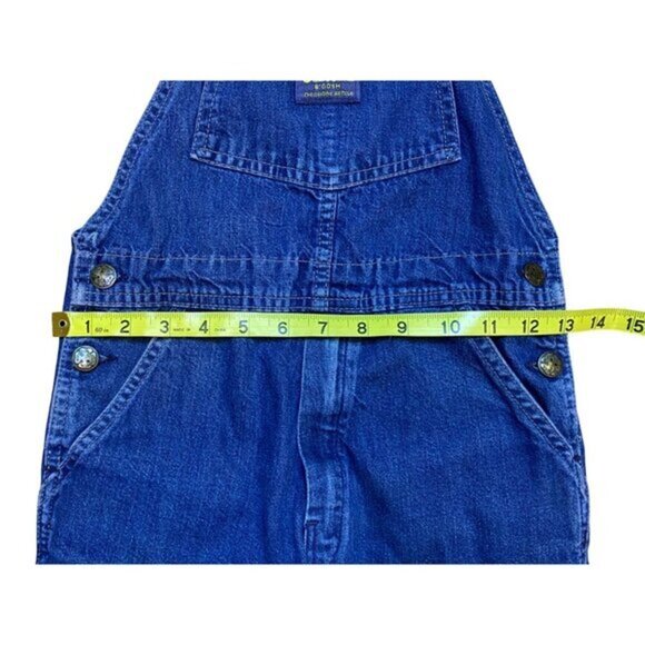 Vintage Kids OshKosh BGosh Vest Bak Blue Denim Toddler Overalls 8/10‎ - Picture 4 of 9